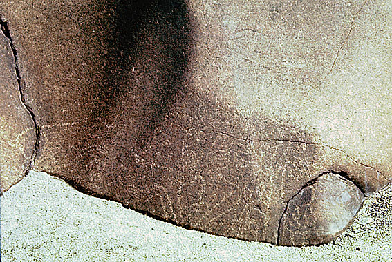 Rsipancaka-Jataka vor der Freilegung